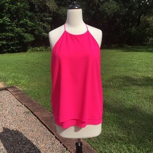 Hot Flamingo Pink Camisole Top NWOT L
